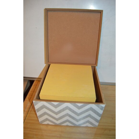 Lot of 2 Geometric Design Storage Container Box Removable Lids Nesting 2 Sizes - Picture 4 of 7